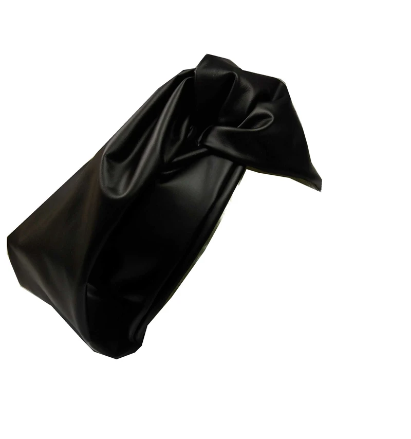 T175196 2017 new classic solid soft pu leather turban headband hair accessories custom color for women |