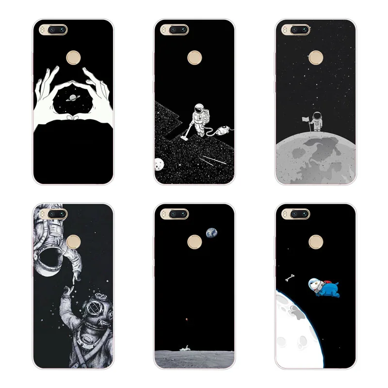 xiaomi mi A1 5X Case Silicon Black graffiti Painting Soft TPU Back Cover for MI Protect Phone cases shell |
