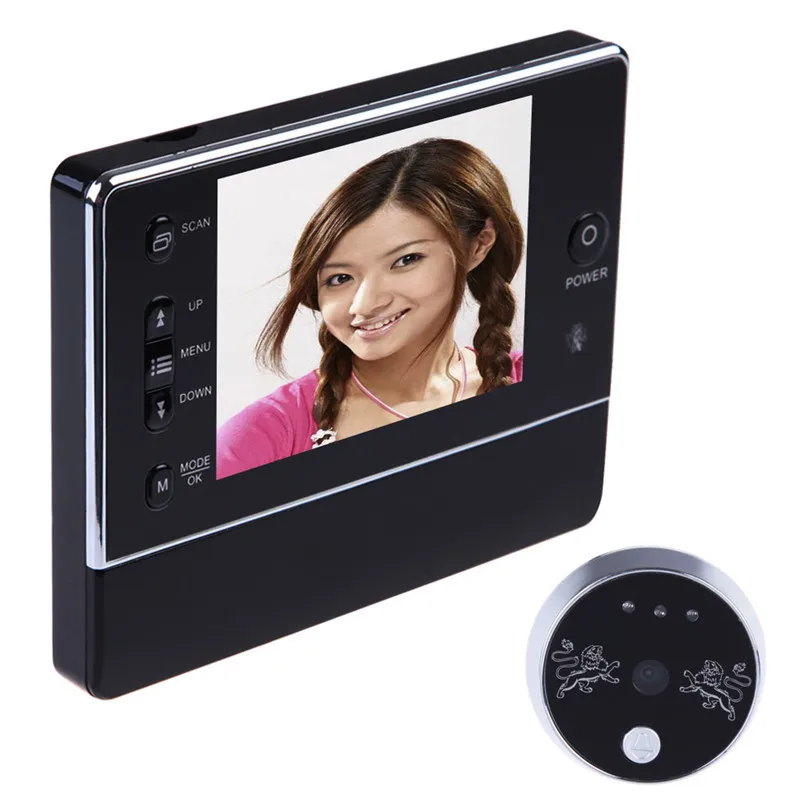 Беспроводной дверной глазок камеры interfone звонок DVR ночного видения высокое