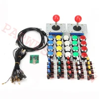 arcade 2 players diy kit for zippyy joystick sliver plated led buttons 2 players usb encoder to pc ps3 raspberry pi for jamma