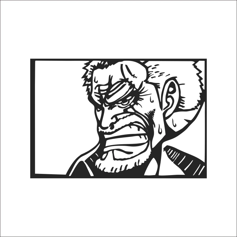 Обезьяна D Garp настенные наклейки Комиксы и анимационный стикер логотип