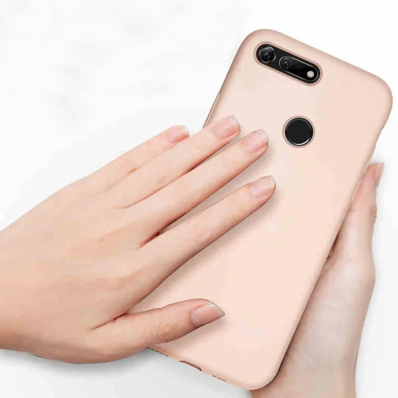 Жидкий силиконовый чехол для Huawei Honor 8x9 10 lite легкий шелковистый мягкий на ощупь