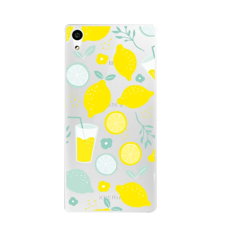 Lemon Soft Clear TPU Phone Case For Sony Z2 Z3 Z4 Z5 C3 C4 C5 Watermelon Icecream Printed Coque Fundas Shell Cover Free Shipping | Мобильные