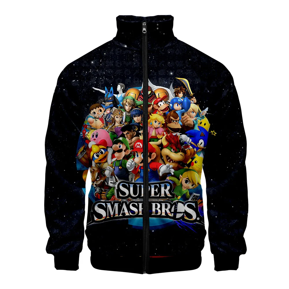 Толстовка на молнии Super Smash Bros.Ultimate Повседневная с капюшоном крутая весенняя