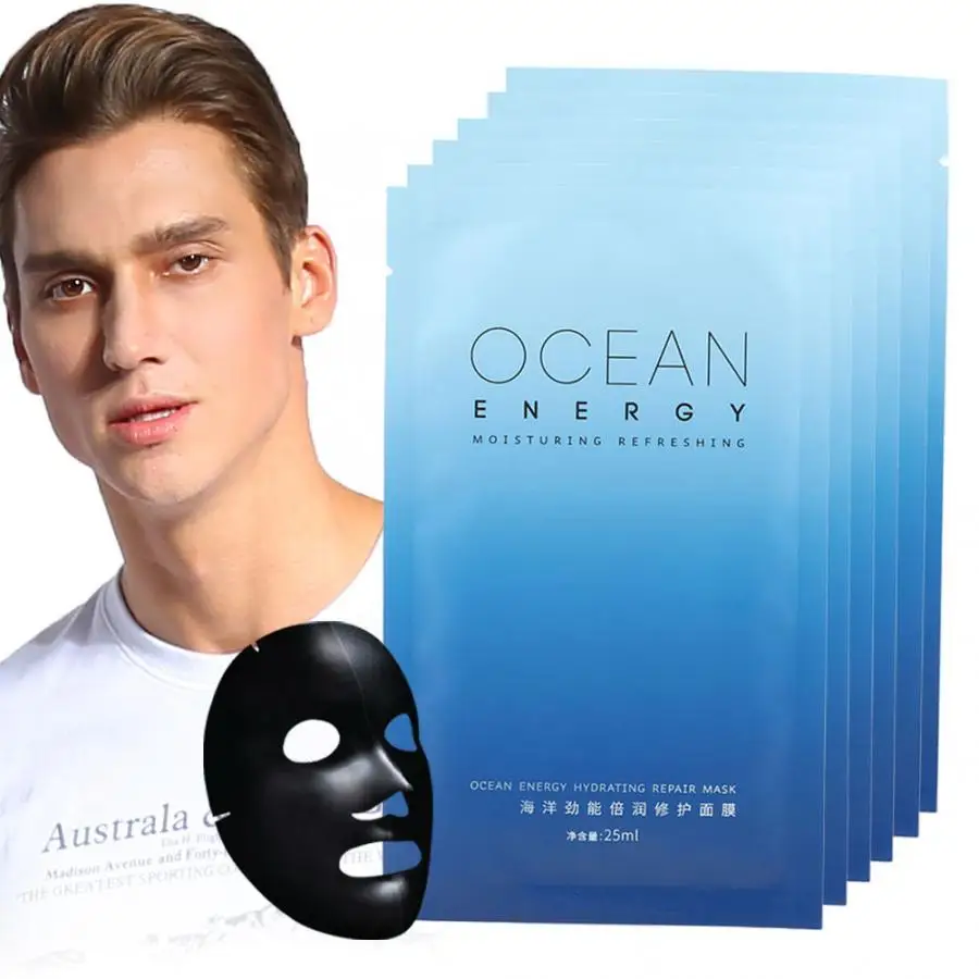 6 шт. мужская маска для лица уход за кожей прохладная увлажняющая сужения пор |