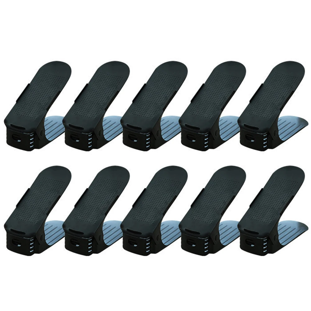 10pcs Simple Durable Double Layer Organizer Slots Adjustable Height Practical Non Slip Closet Shoe Rack Storage Home | Дом и сад