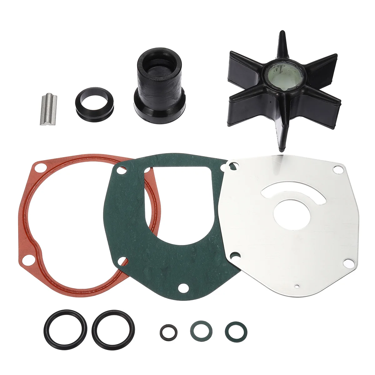 

Water Pump Repair Kit for Mercruiser Alpha One Gen 2 47-43026Q06 47-8M0100526 90mm Diameter 6 Blades Rubber + Metal