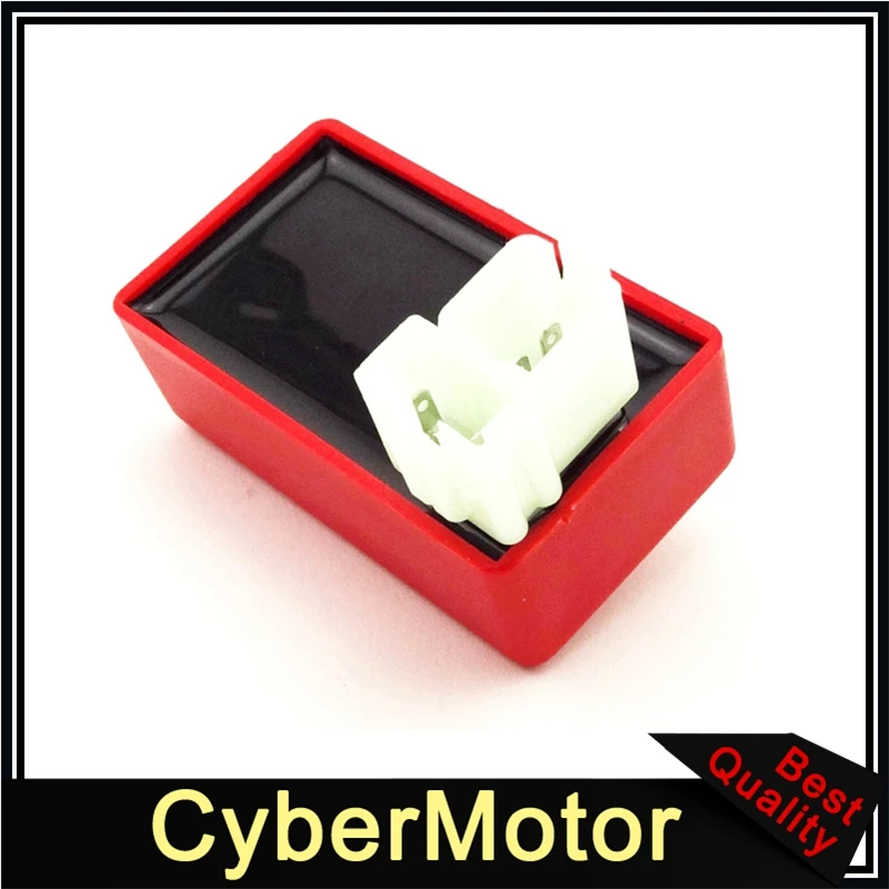 Красная 6 контактная Коробка зажигания переменного тока CDI для 50cc 90cc 110cc 125cc 150cc 160cc