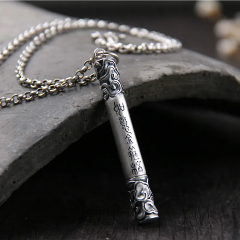 

Journey To The West Ruyi Jingu Bang Pendant Great Monkey King Golden Cudgel Necklace Pendant 23G