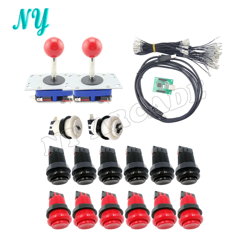 Аркадный Набор DIY для 2 проигрывателей PC PS/3 в 1 Аркады zippy/American joystck кнопочный