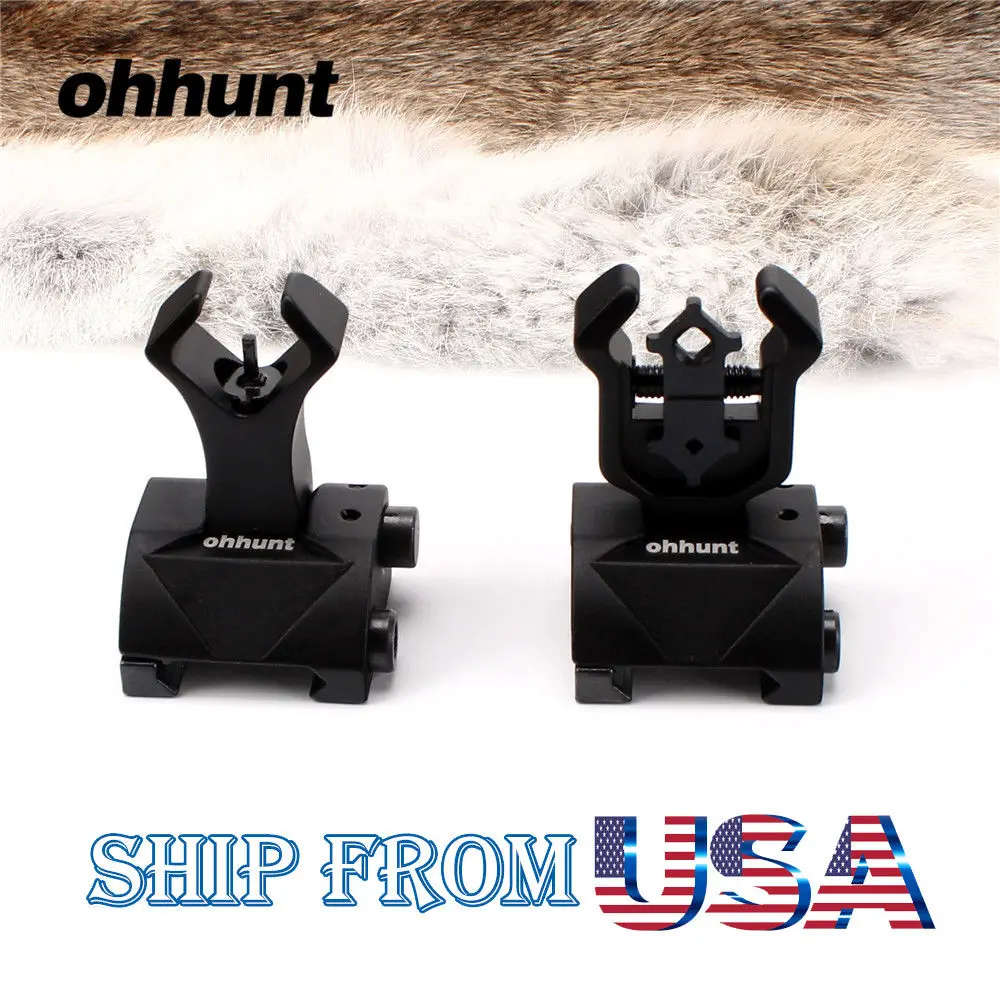 Ohhunt модель 4 AR 15 Тактический откидной передний задний вид набор прицелов железные