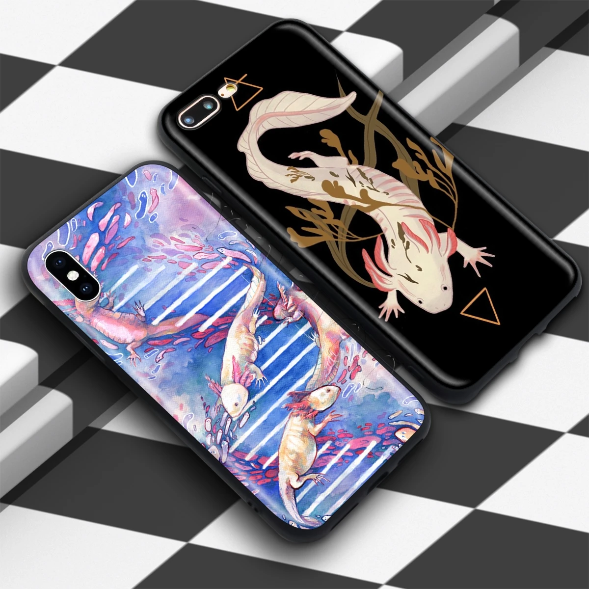 Мягкий чехол YIMAOC с милыми животными Axolotl для Apple iPhone SE 2020 5 5s 6 6s 7 8 Plus XR X Xs 11 12 Pro Max
