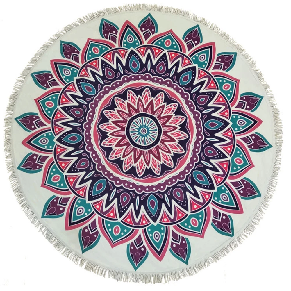 Beach Mat Microfiber Round Towels Travel Outdoor Sports Yoga Pad|Надувные матрасы| |