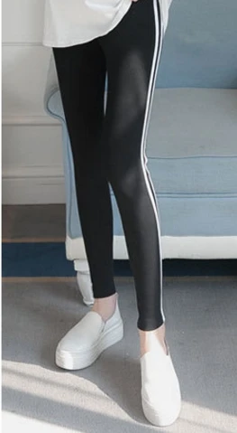 as picture no fleece Зимние теплые флисовые Леггинсы для беременных женщин; Одежда для беременных женщин; сезон весна-осень; брюки; одежда - Цвет: as picture no fleece