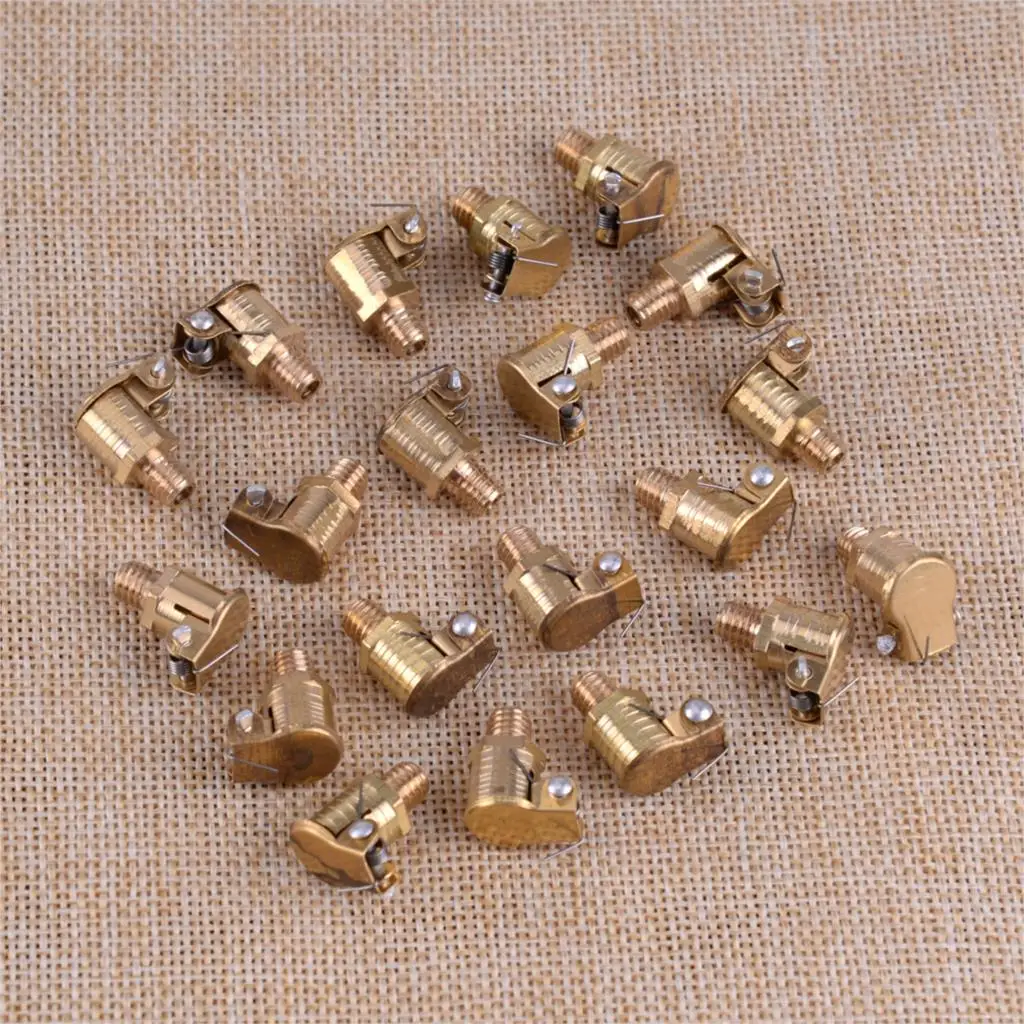 

20Pcs M6x1mm Metric Male Thread Brass Plated Zinc Alloy Grease Oil Cup Oiler Spring Flip Cap Port Cover Fit For Hit Miss Engine
