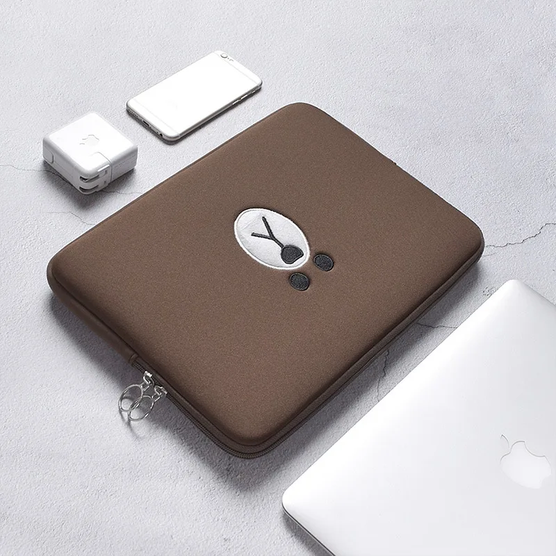 Чехол с коричневым медведем, сумка для ноутбука Macbook Air Pro 11,6, 13,3, 15,4 дюймов, сумка для компьютера Apple, ноутбук Pro, Прямая поставка