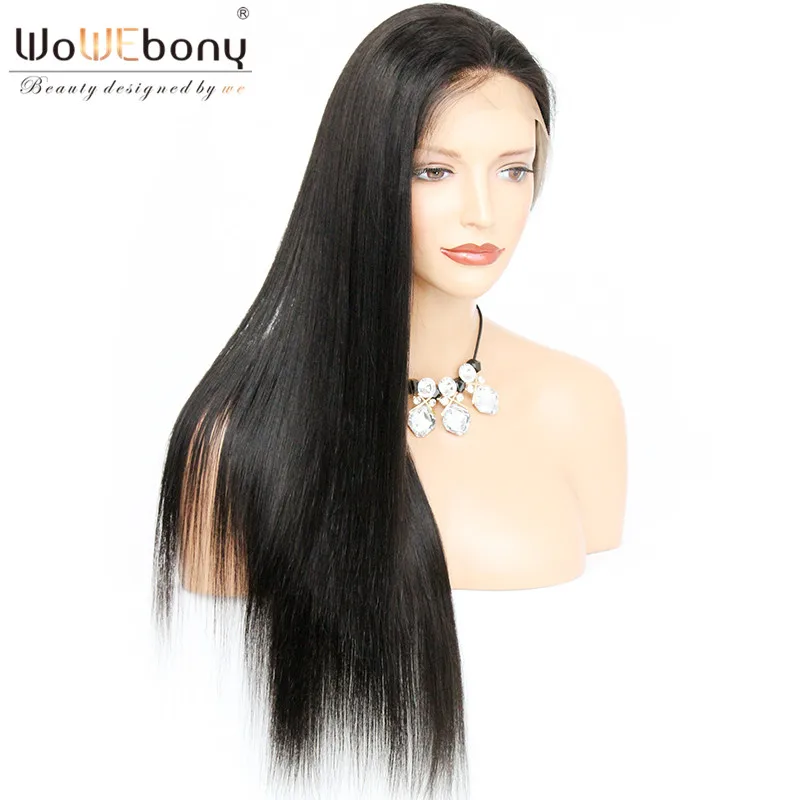 Полностью кружевные человеческие волосы парики 200% плотность бесклеевая Remy