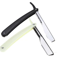 moonbiffy manual shaver straight edge stainless steel sharp barber razor folding shaving shave beard cutter holder