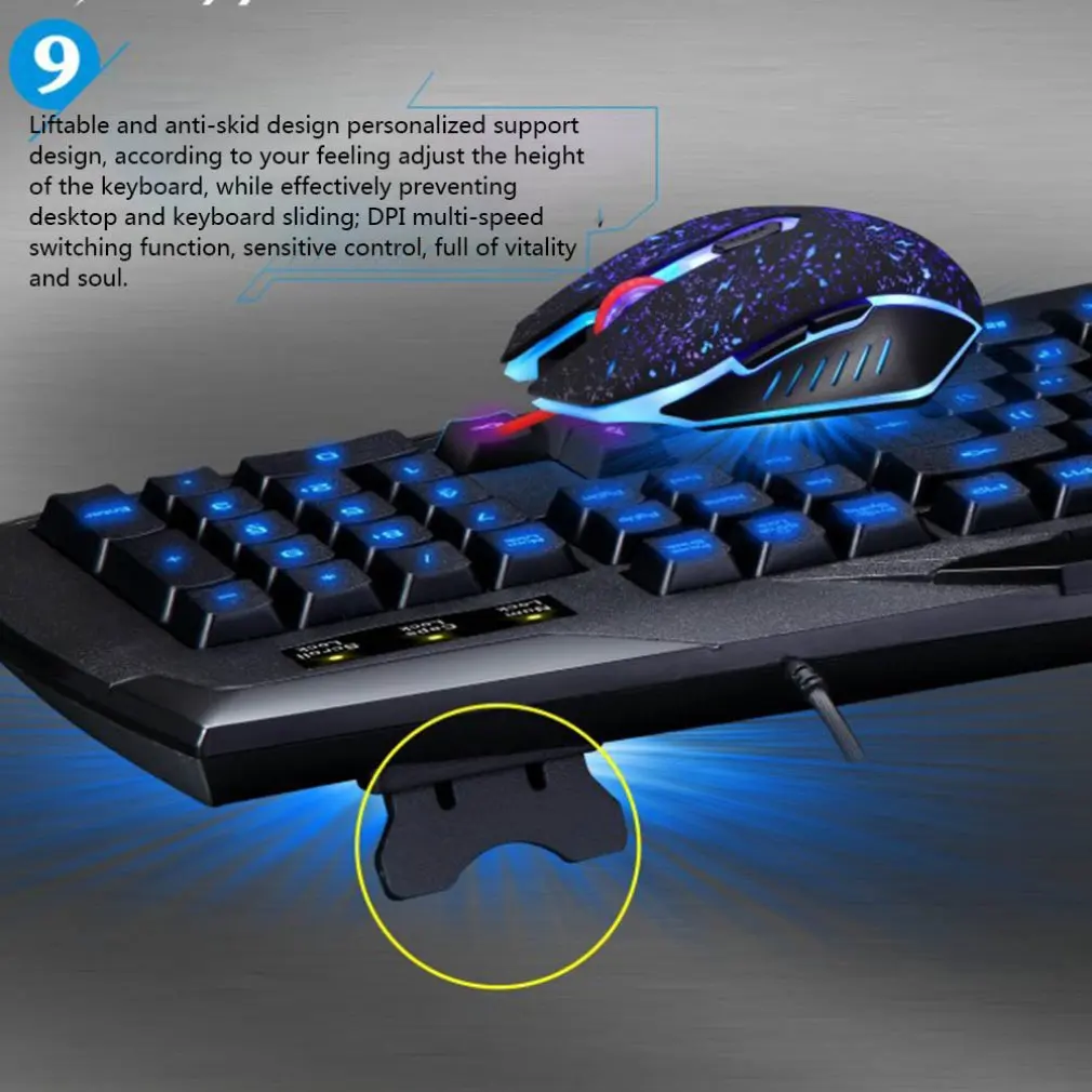 G12 светильник, клавиатура, мышь, набор, Usb кабель, игра, Esport, клавиатура, мышь, игровое оборудование, набор, компьютерные аксессуары