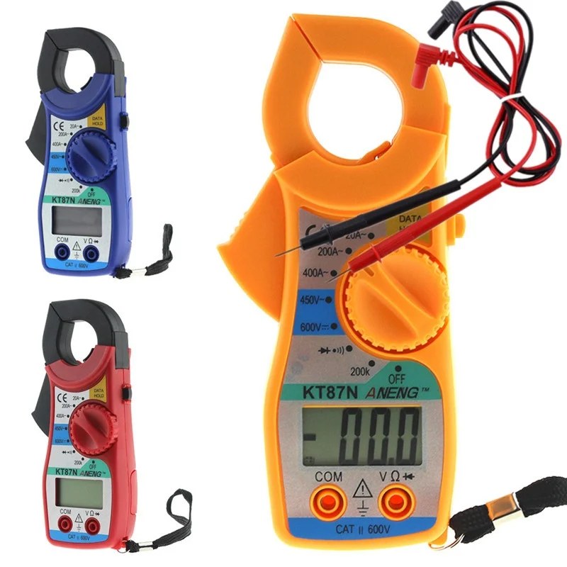 

DHL 20PCS KT87N Digital LCD AC/ DC Handheld Multimeter Volt Amp Ohm Test Clamp Meter