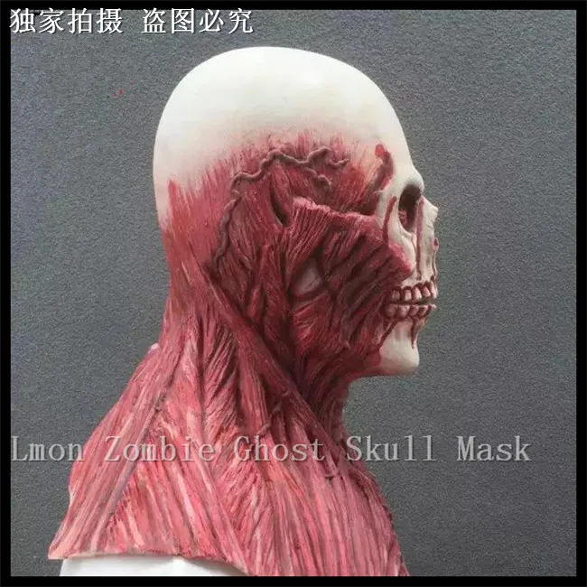 Top Quality 100% Latex Halloween Cosplay Devil Mask Zombie Scary Fancy Dress Adult Costume Full Head and Neck Ghost | Дом и сад