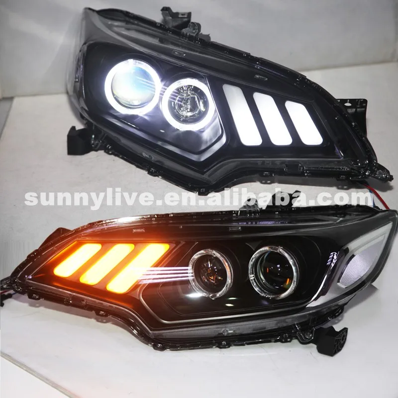 Для HONDA Fit Jazz светодиодный налобный фонарь Angel Eyes 2015 год для Mustang Style JC|eye make up sticker|eye