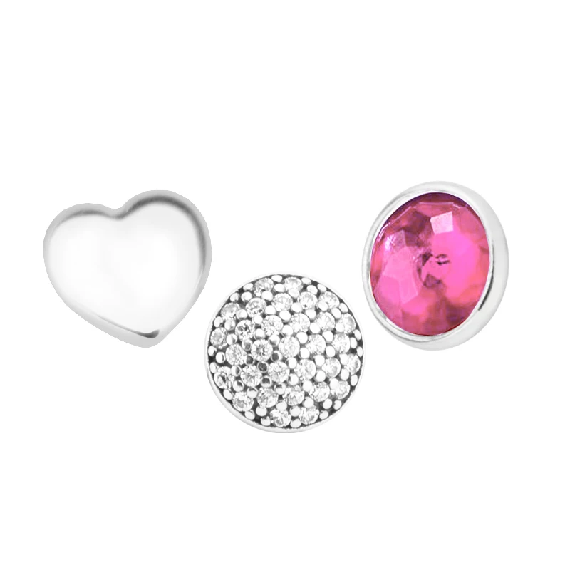 Fits Floating Locket Pendant Necklace July Petites Pack In 3 Parts Beads 925 Sterling Silver Jewelry Free Shipping | Украшения и