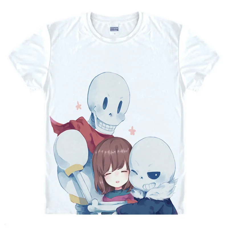20 Игра «Undertale» футболка с коротким рукавом Undertale sans and papyrus футболка для подростков череп brother аниме одежда подарок Топ футболки - Цвет: 20