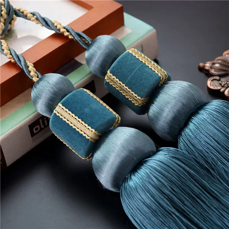 Красочные занавески с бисером бахромой и кисточками для окон гостиной