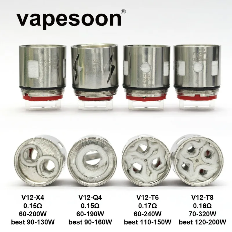 5 шт. TFV12 катушки V12 X4/Q4/T6/T8 замена X4 Q4 T6 T8 сердцевина распылителя для Tank