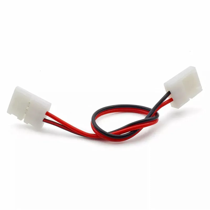 Разъем светодиодной ленты 8 мм 10 мм 2 Pin 4 Pin 3528 5050 провод RGB один цвет Solderless СВЕТОДИОДНЫЙ печатной платы провода коннекторы для сварки