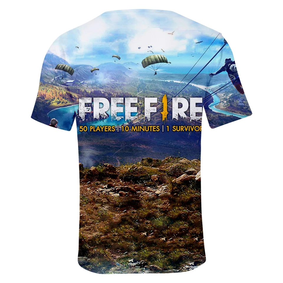 Новое поступление, футболка с принтом Free Fire, мужские/женские летние дышащие футболки с коротким рукавом, крутые Топы FreeFire