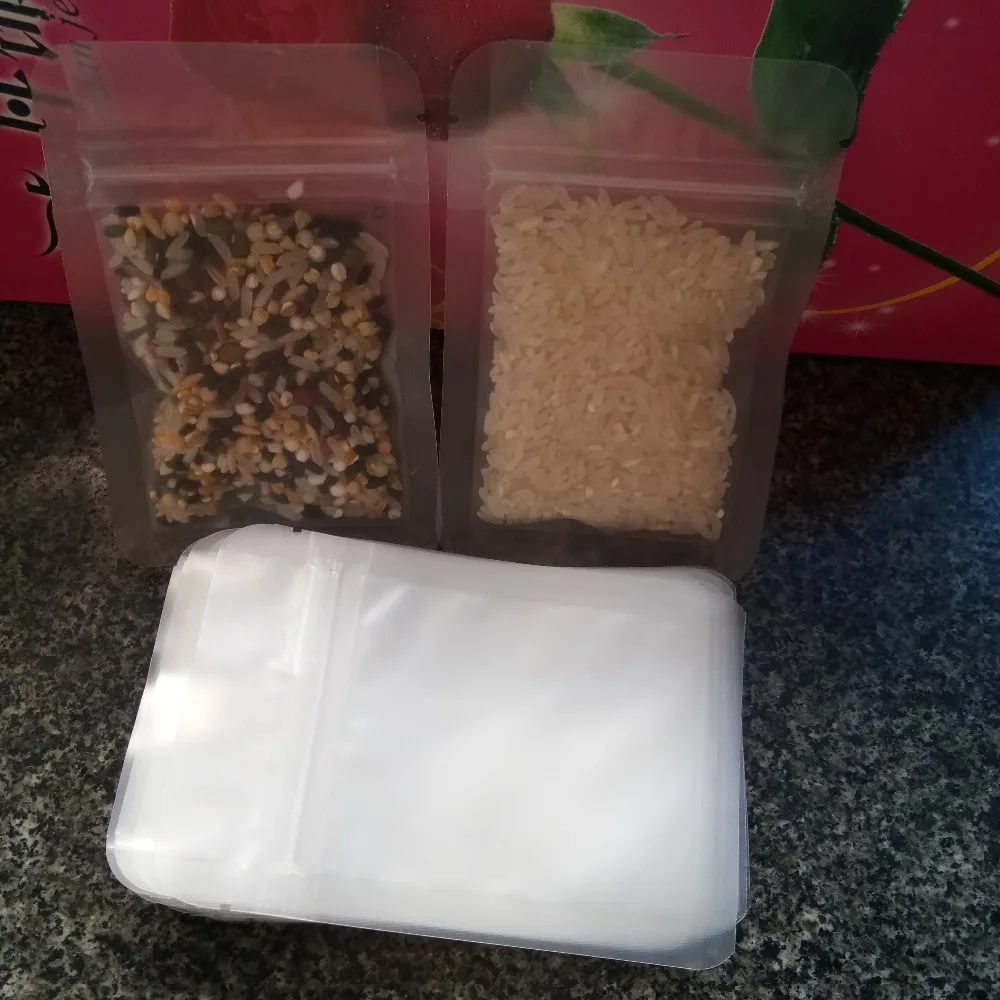 100 шт. 9 размеров матовые прозрачные пластиковые пакеты на молнии|Упаковка и