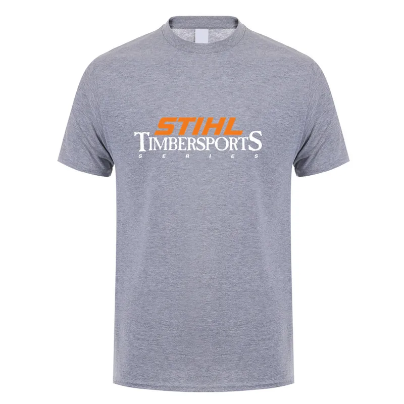 sport grey Stihl Timbersports серия футболка мужская с коротким рукавом хлопок лето Человек Stihl Футболка мужская футболка DS-004 - Цвет: sport grey
