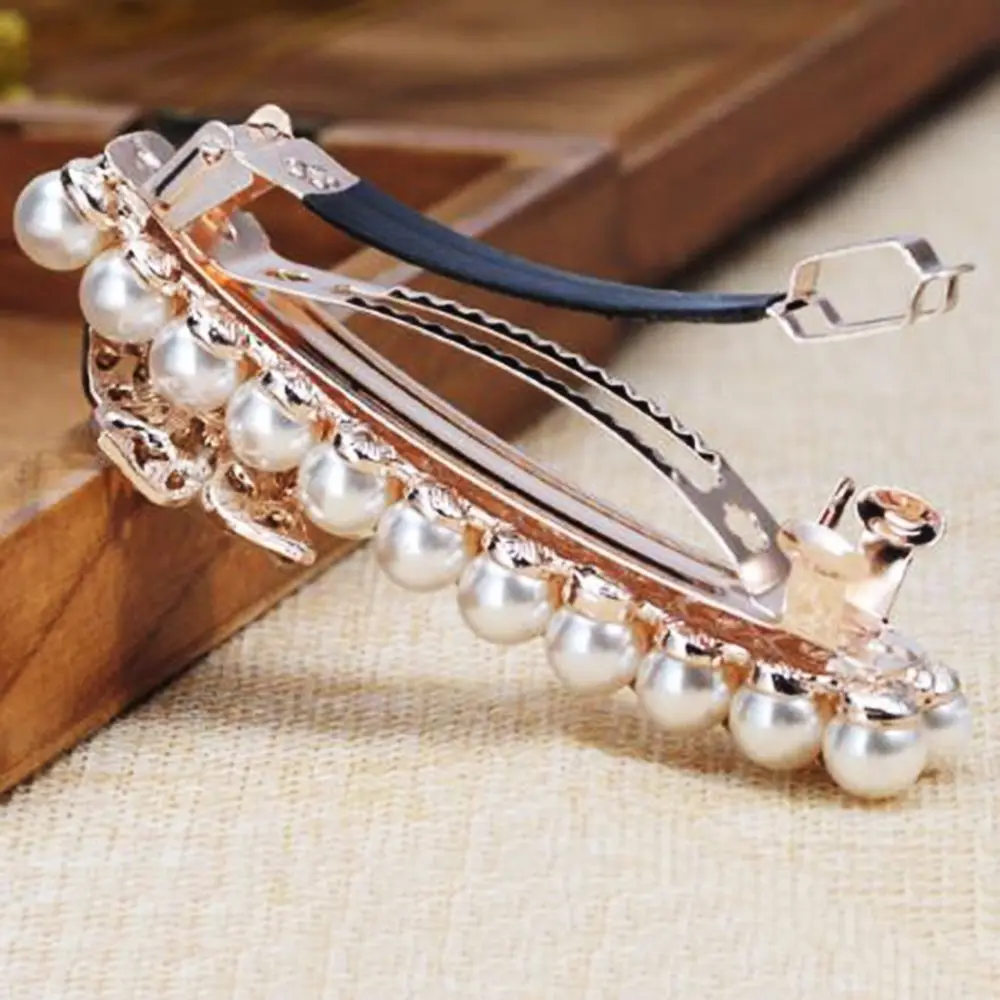 

Fashion Crystal Rhinestone Pearl Hairpins Girls Barrettes Hair Clip Clamp Jewelry Styling Tools Women Hair Accessories