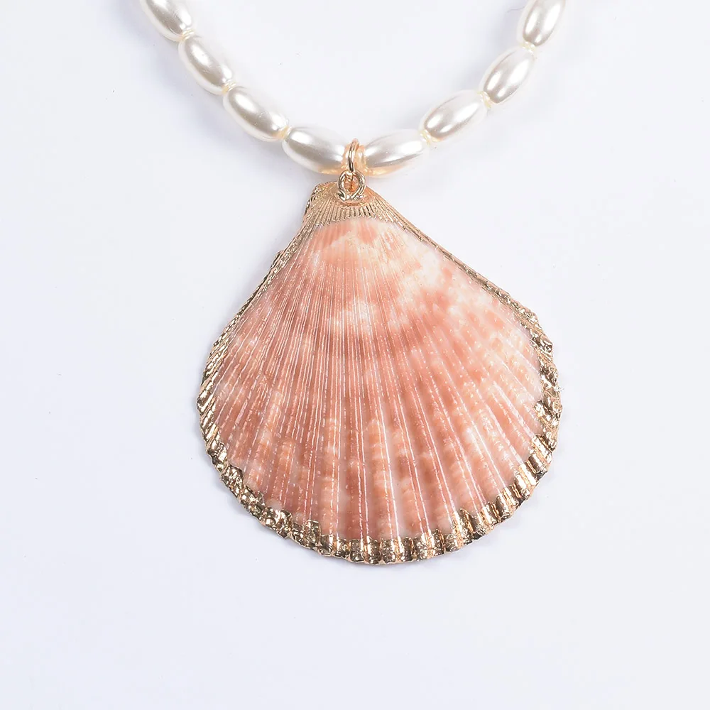 Длинное геометрическое Макси-ожерелье Za, красочный дизайн, Boho Seashell, раковины, жемчужные винтажные этнические цепи для женщин, свадебные украшения