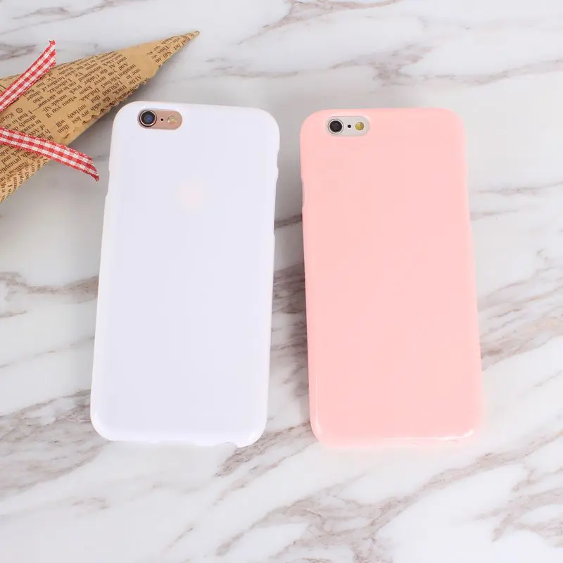 Phone Case For iPhone 7 6 6s 8 Plus 5 5s SE Simple Solid Color Ultrathin Soft TPU Cases Fashion Candy Back Cover Plain |