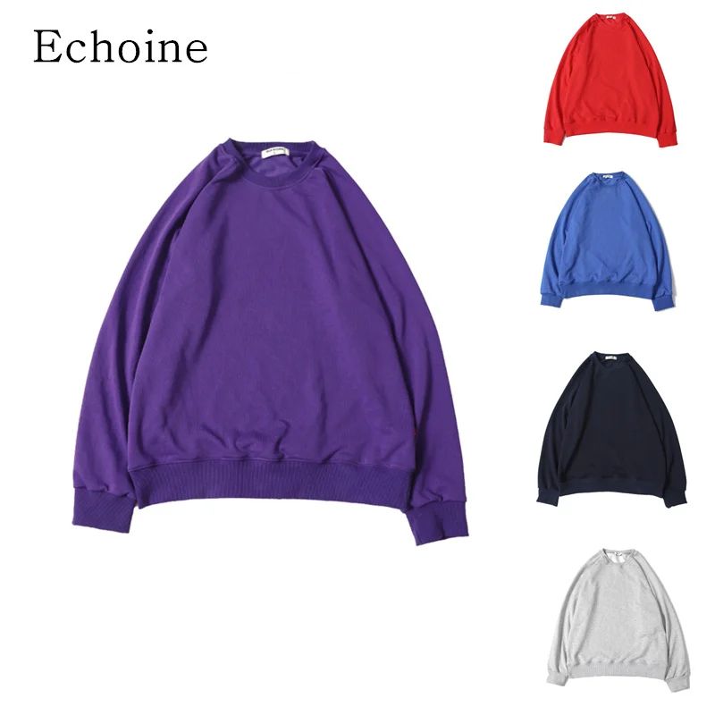 Зимняя хлопковая однотонная фиолетовая толстовка с капюшоном Мужская в стиле