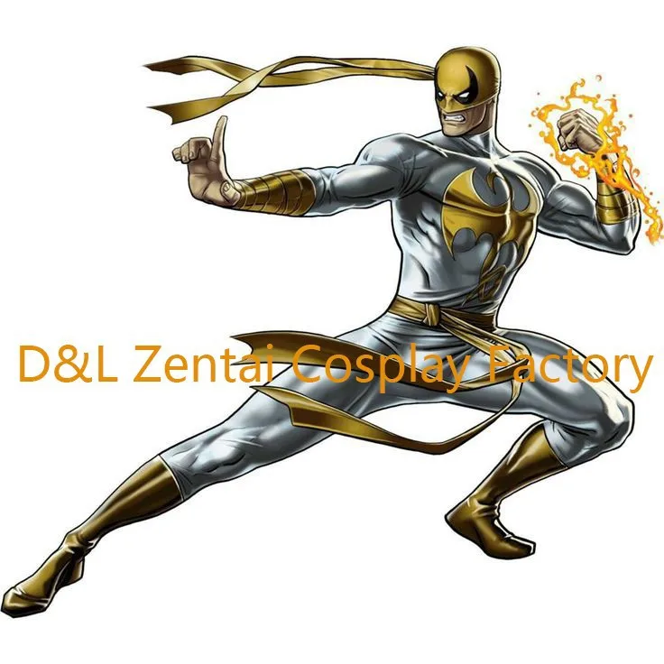 DHL, костюм супергероя «Железный кулак» X-men, Zentai, косплей, белый, лайкра, спандекс, костюмы на Хэллоуин, SP1242