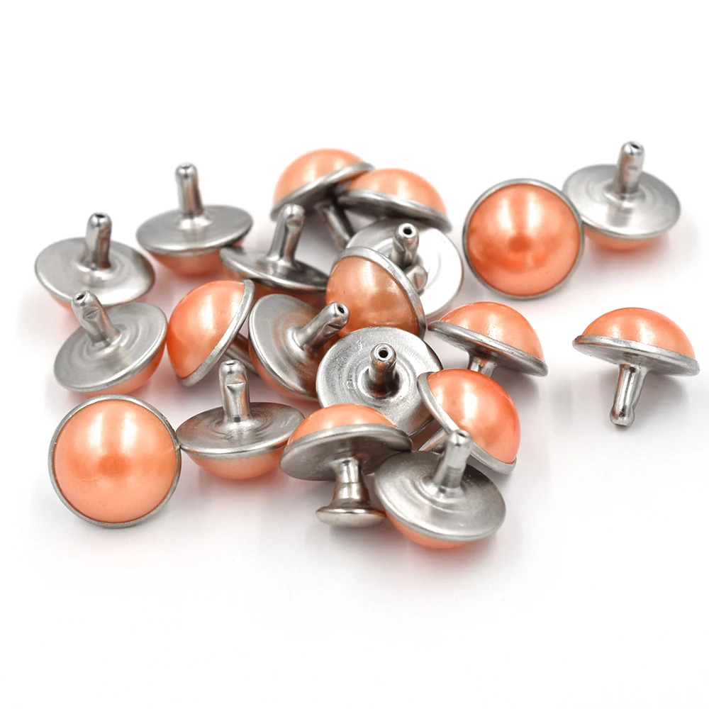 (50 компл./лот) жемчужные пряжки. Металлические заклепки. Одежда и аксессуары.