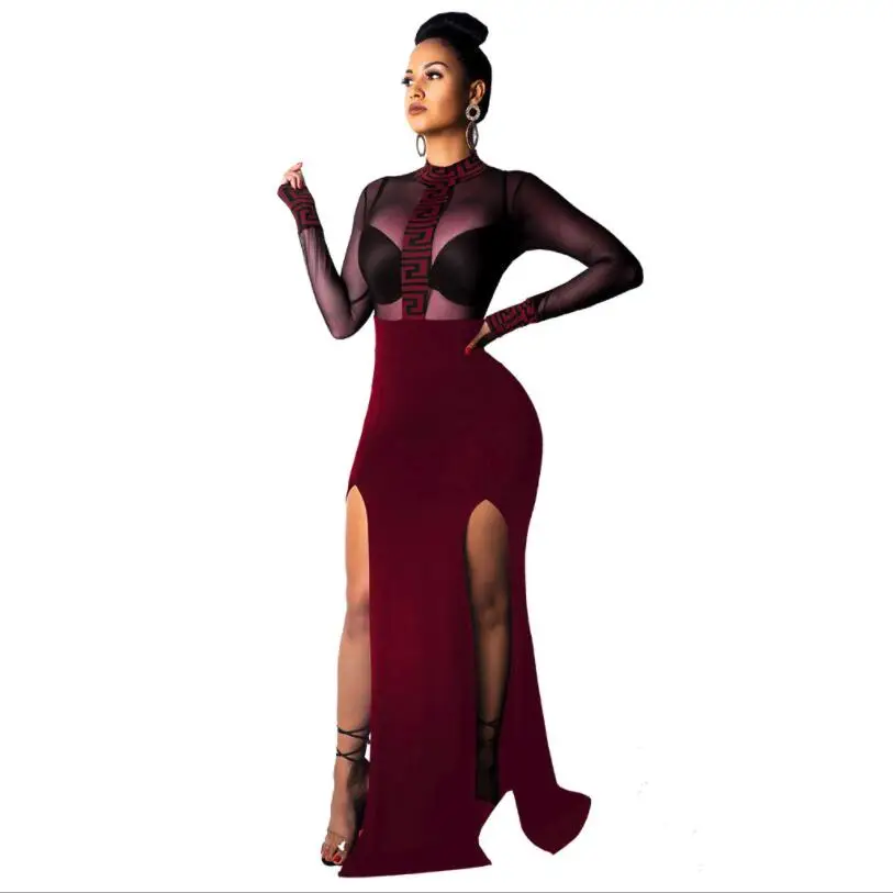 2020 Новое Женское тонкое платье длинное женское для ночного клуба перспективное