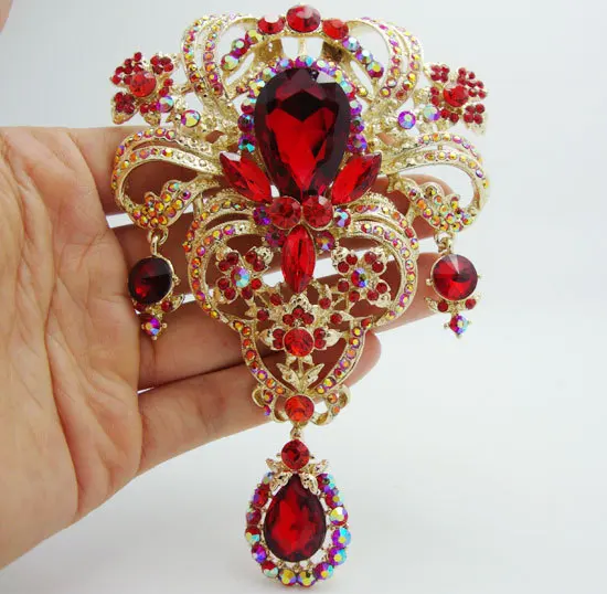 Брошь в виде цветка с подвеской Классическая булавка модель 5 04 дюйма|rhinestone