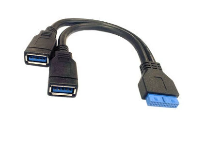 ПК компьютер DIY материнская плата 19Pin USB3.0 Женский 2 Порт USB 3 0 кабель для передачи