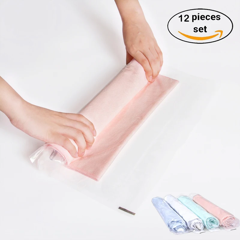 Вакуумный мешок для хранения одежды вакуумный без утечек 12 шт.|vacuum clothes bags|space saver