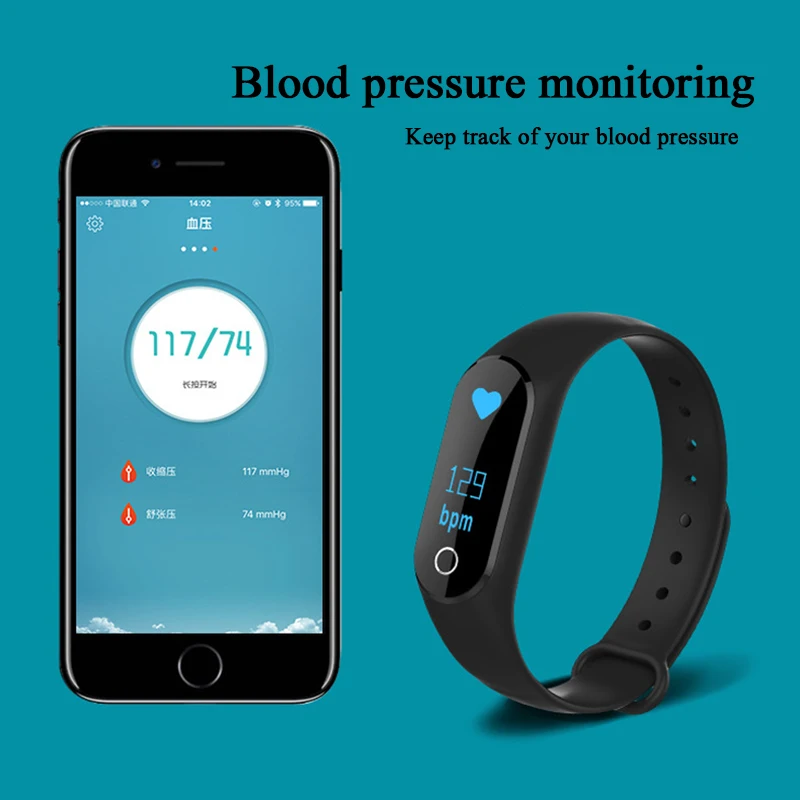 Умные браслеты M2 фитнес-трекер смарт-браслет шагомер Bluetooth Smartband