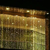 christmas outdoor decoration indoor 3x1m led icicle curtain fairy string light wedding new year garden party garland light
