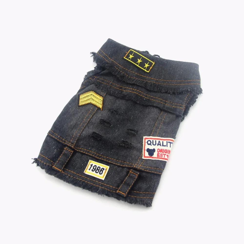 Крутая ковбойская жилетка для собак с надписями и отложным воротником одежда