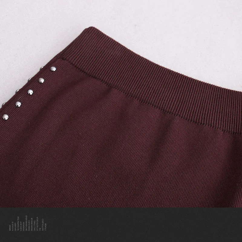 Новинка 2017 Женская осенне-зимняя трикотажная юбка модная сексапильная с высокой