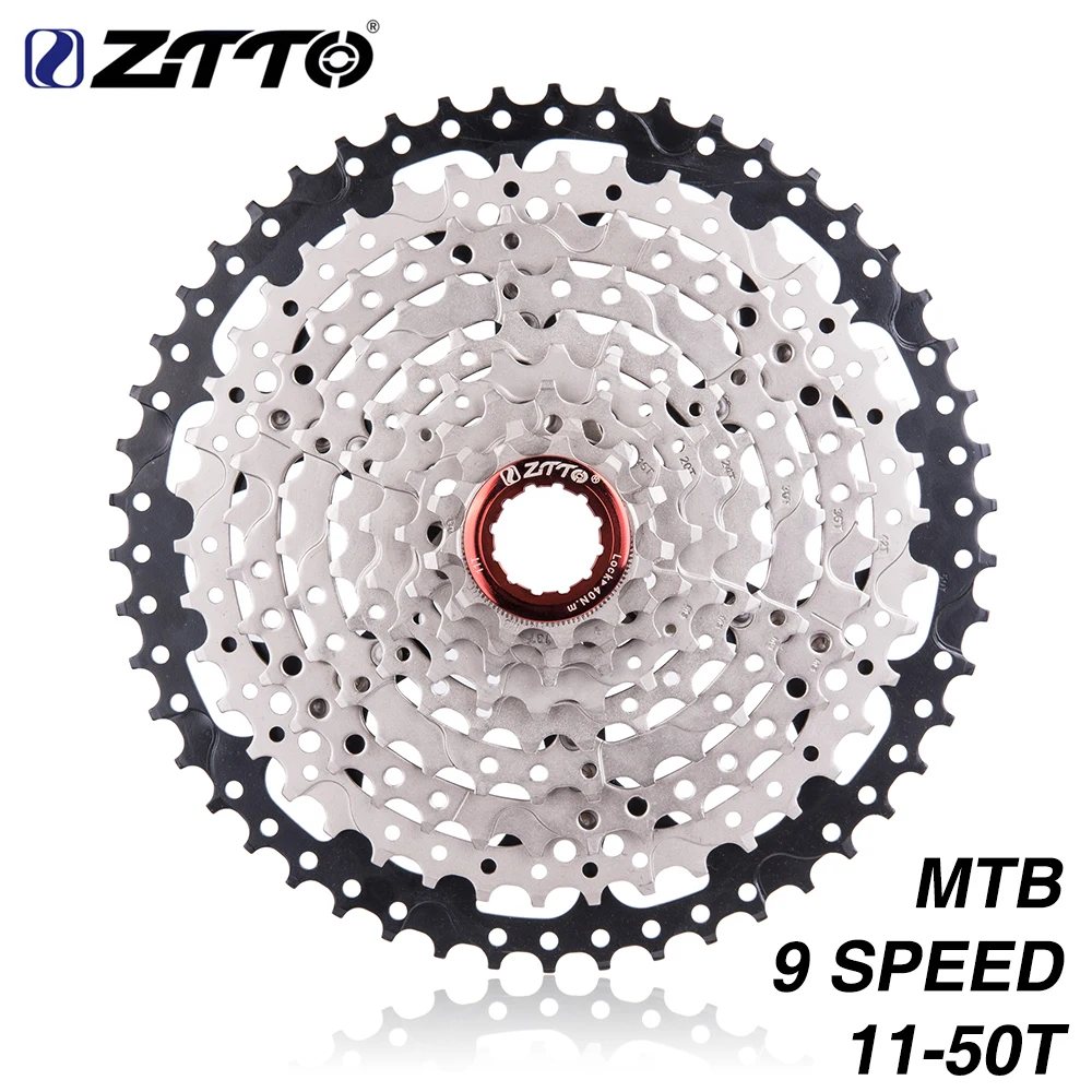 

ZTTO MTB горный велосипед 9 скоростная кассета 11-50T широкое соотношение MTB велосипед 9 S Freewheel совместим с M430 M4000 M590 велосипедные запчасти