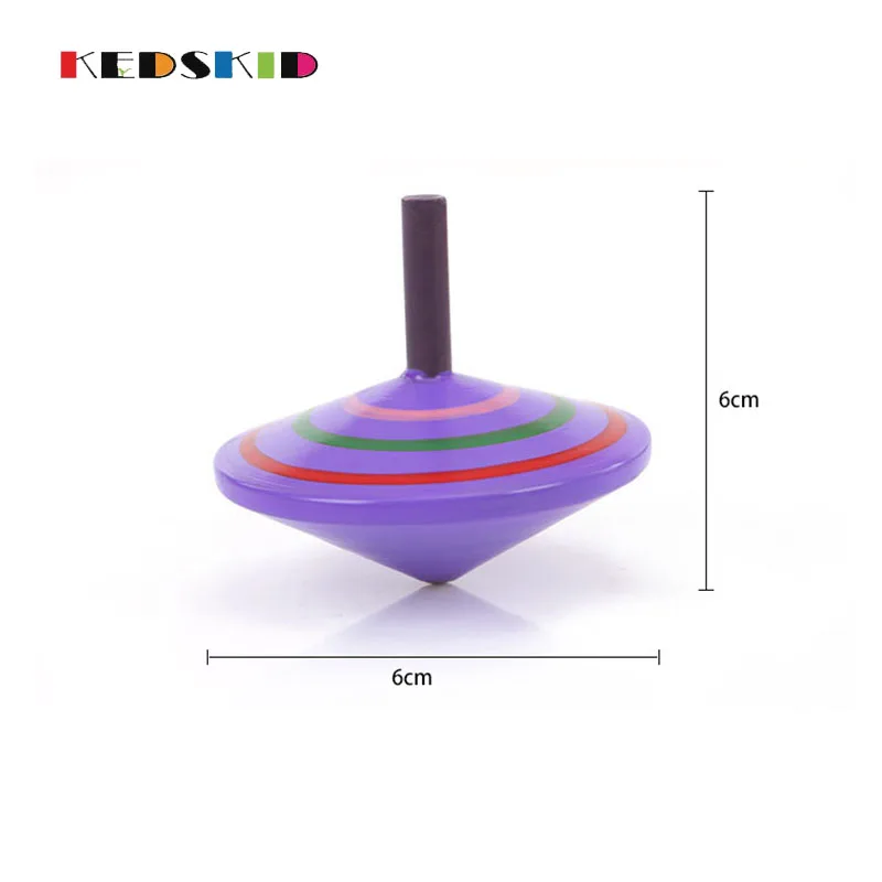 1 шт. разноцветная волчок красочная деревянная Юла детский сад игрушка подарок на